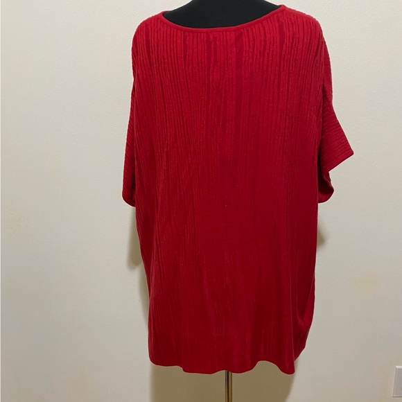 Ming Wang Shirt Sleeve Cozy Knit Poncho Top - Picture 11 of 16